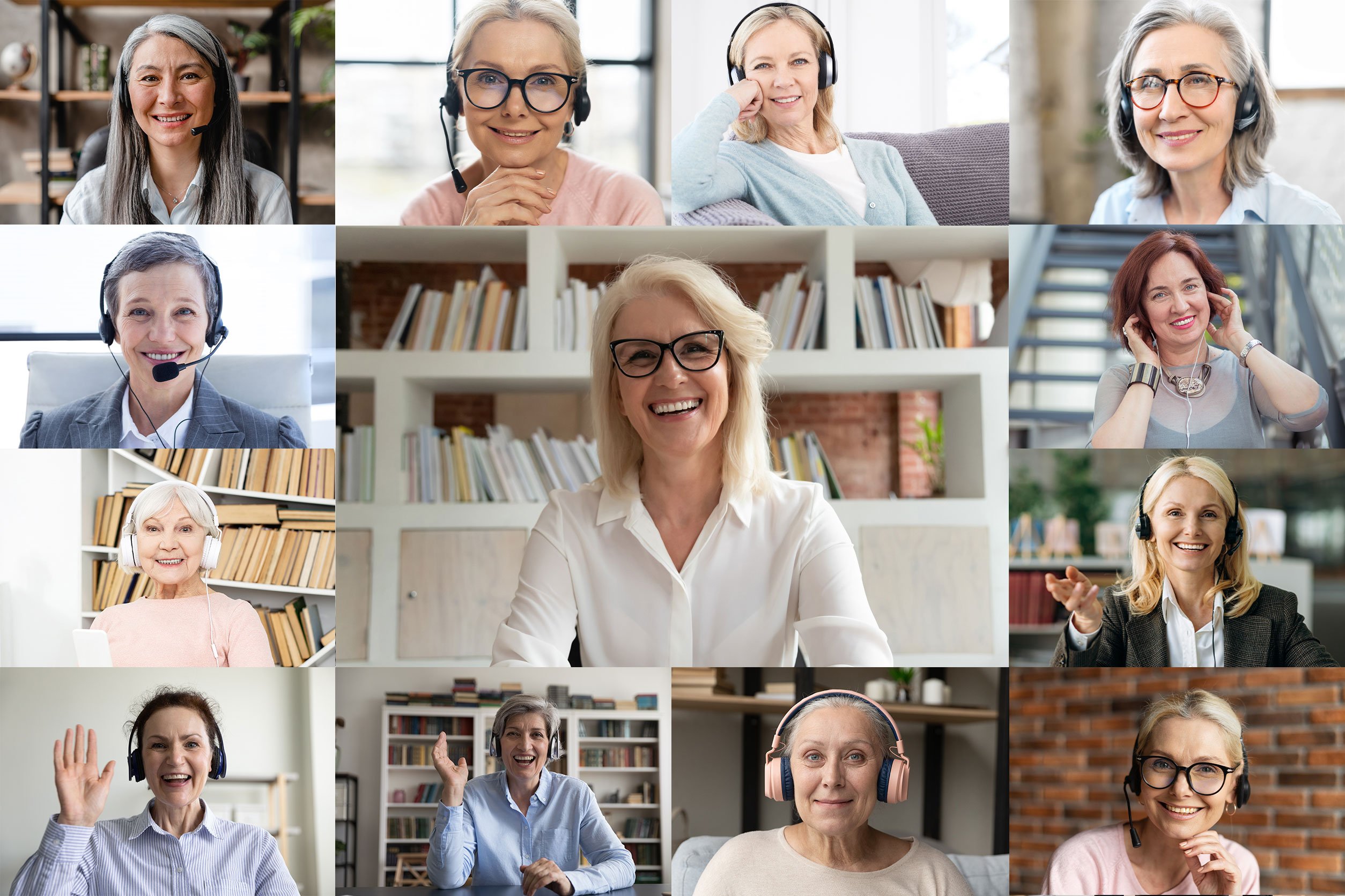 Professional women on a conference call